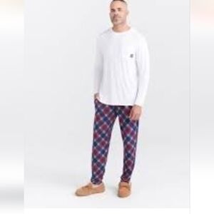 SAXX Men’s Snooze Pant, Olympia Flannel Red, Blue & orange Sz 2XL NWT